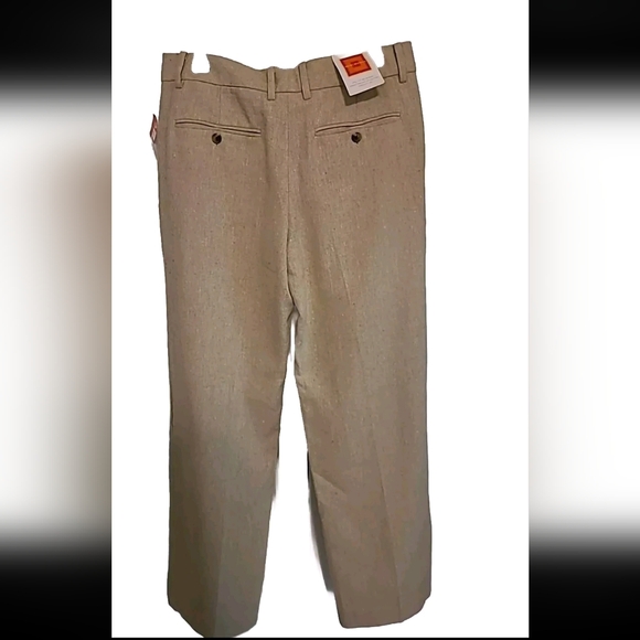 Isaac Mizrahi Wool Blend Wide Leg Khaki Tan Dress Pants Size 8 NWT - Picture 2 of 10